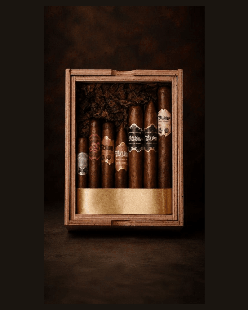 Bribón Sampler Pack x 7 — caja de madera con siete cigarros