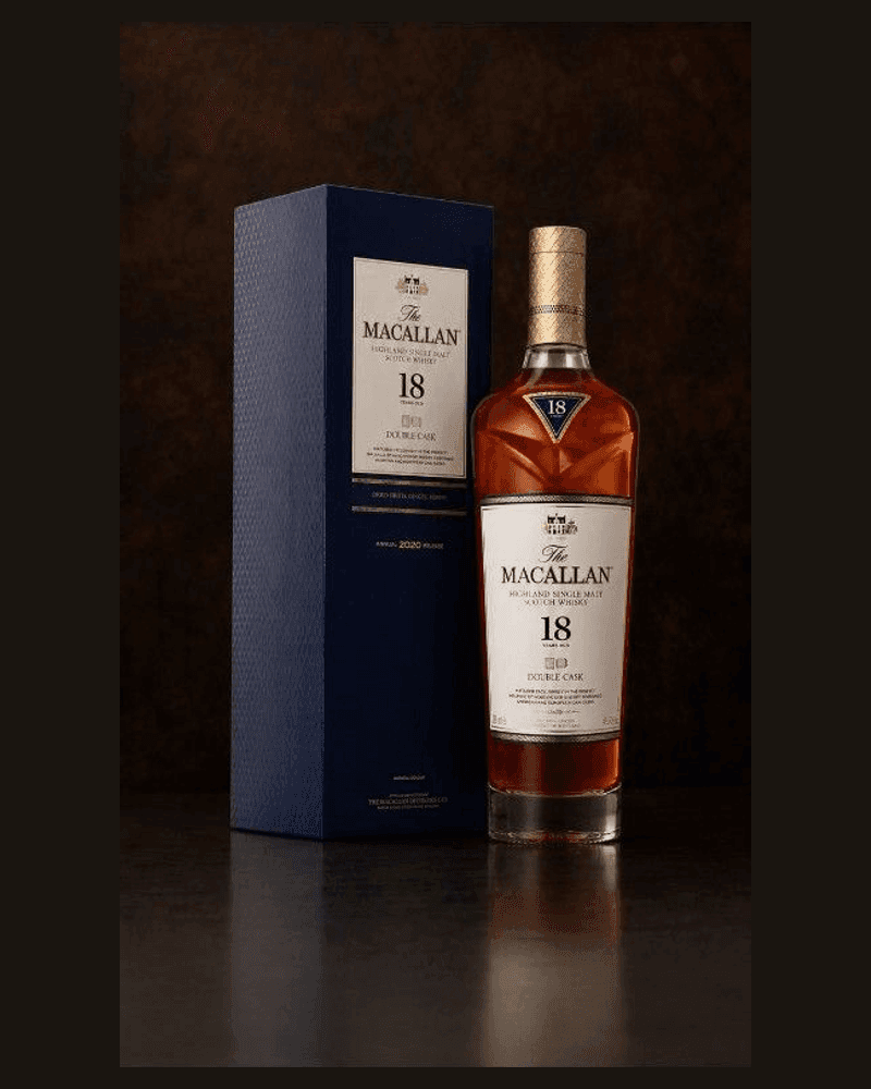 The Macallan 18 Años Double Cask — botella y estuche